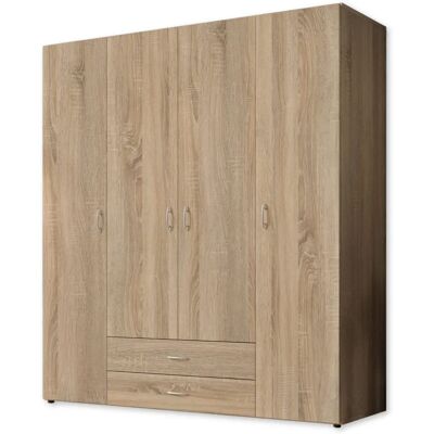 SCHLAFKONTOR Joe Brauner Kleiderschrank - 4-türiger Schrank - Schlafzimmer SCHLAFKONTOR Joe Brauner Kleiderschrank - 4-türiger Schrank - Schlafzimmer