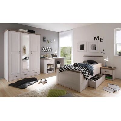 BEGABINO Luca Jugendzimmer-Set - Weiß & Trüffel, 4-tlg BEGABINO Luca Jugendzimmer-Set - Weiß & Trüffel, 4-tlg