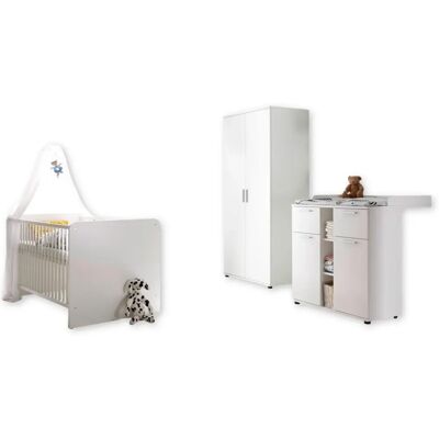 BEGABINO Bibo Babyzimmer-Set - Weiß, 70x140cm, Komplett Babyzimmer BEGABINO Bibo Babyzimmer-Set - Weiß, 70x140cm, Komplett Babyzimmer