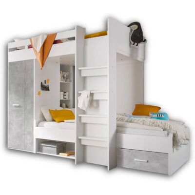 BEGABINO MAXI Hochbett mit Kleiderschrank - Platzsparendes Design BEGABINO MAXI Hochbett mit Kleiderschrank - Platzsparendes Design