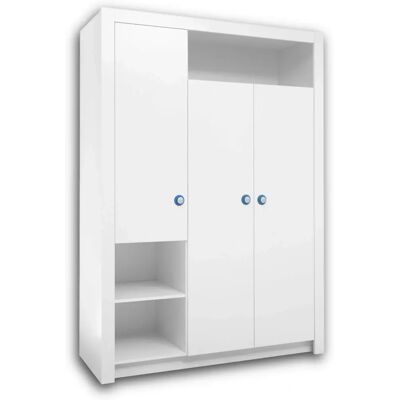 Begabino Paula Kinderzimmerschrank - 3-türiger weißer Kleiderschrank Begabino Paula Kinderzimmerschrank - 3-türiger weißer Kleiderschrank