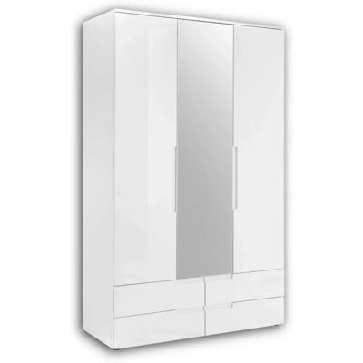SCHLAFKONTOR Spice Weiß Hochglanz Drehtürenschrank SCHLAFKONTOR Spice Weiß Hochglanz Drehtürenschrank