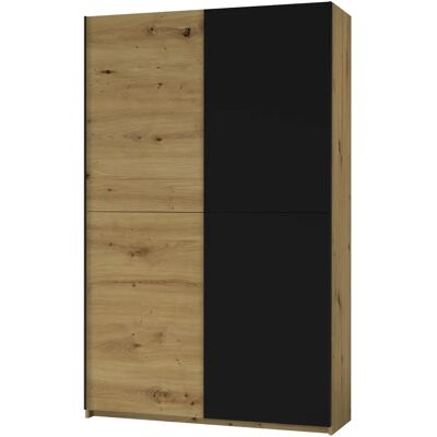 Artisan Eiche/Schwarz Kleiderschrank - 125x196x38 cm Artisan Eiche/Schwarz Kleiderschrank - 125x196x38 cm