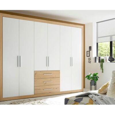 SCHLAFKONTOR Fernando Kleiderschrank - 6 Türen, Weiß, 289cm SCHLAFKONTOR Fernando Kleiderschrank - 6 Türen, Weiß, 289cm