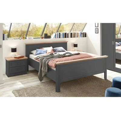 Sconto Jasmin II Grau - Bett 185x98 cm - Schlafzimmermöbel Sconto Jasmin II Grau - Bett 185x98 cm - Schlafzimmermöbel