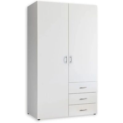 Schlafkontor Harry Kleiderschrank - 2 Türen, 3 Schubladen, Weiß Schlafkontor Harry Kleiderschrank - 2 Türen, 3 Schubladen, Weiß