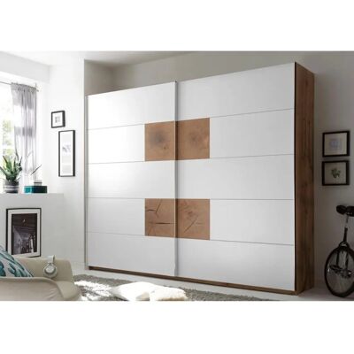 SCHLAFKONTOR Capri - Elegante holzfarbene Akzente, 3 Einlegeböden - Schrank SCHLAFKONTOR Capri - Elegante holzfarbene Akzente, 3 Einlegeböden - Schrank