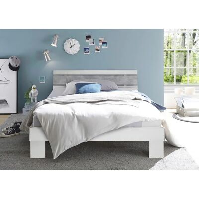 SCHLAFKONTOR Lyon Weiß Beton Futonbett SCHLAFKONTOR Lyon Weiß Beton Futonbett