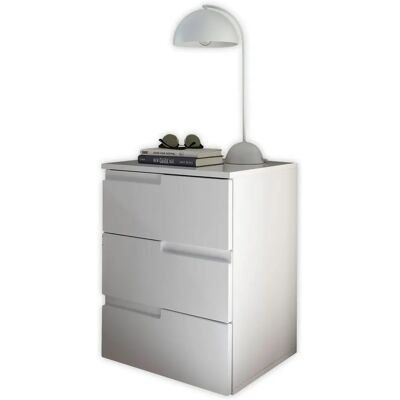 SCHLAFKONTOR Spice Nachttisch - Weiß, 3 Schubladen, Melamin SCHLAFKONTOR Spice Nachttisch - Weiß, 3 Schubladen, Melamin