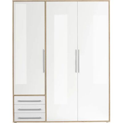 SCHLAFKONTOR Lyss Kleiderschrank - 3 Türen, 3 Schubladen, hergestellt in Polen SCHLAFKONTOR Lyss Kleiderschrank - 3 Türen, 3 Schubladen, hergestellt in Polen
