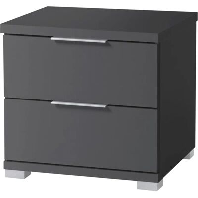 Xora Dekorgrauer Körper und Front - 2 Schubladen - 46x43x42 cm Xora Dekorgrauer Körper und Front - 2 Schubladen - 46x43x42 cm
