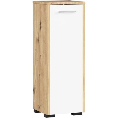 Armario de baño Akord - Roble Artisan 30 cm - 1 puerta - Blanco - 2 estantes - 30x30x82 cm Armario de baño Akord - Roble Artisan 30 cm - 1 puerta - Blanco - 2 estantes - 30x30x82 cm