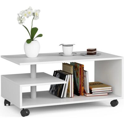 AKORD Möbel VINI Weiß 90x51cm Couchtisch - Beistelltisch AKORD Möbel VINI Weiß 90x51cm Couchtisch - Beistelltisch