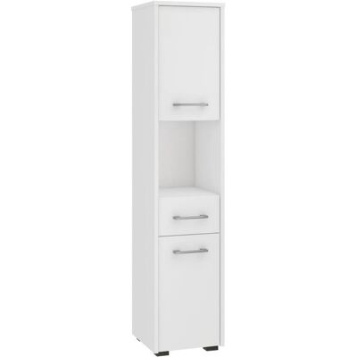 AKORD Weißes Badezimmer-Speicherschrank - 30x30x140 cm AKORD Weißes Badezimmer-Speicherschrank - 30x30x140 cm