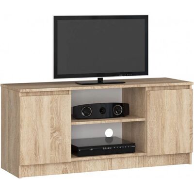 AKORD Roble Sonoma TV-taso - 2 ovet ja hyllyt AKORD Roble Sonoma TV-taso - 2 ovet ja hyllyt