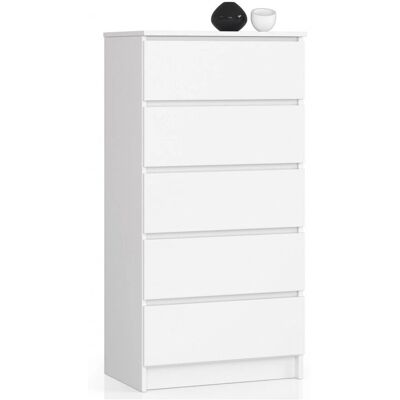 AKORD K60 Weiße 5-Drawer Kommode - Kommode AKORD K60 Weiße 5-Drawer Kommode - Kommode