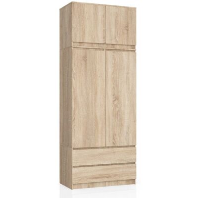 Armadio AKORD S90 Roble Sonoma - 6 ripiani, 2 ante Armadio AKORD S90 Roble Sonoma - 6 ripiani, 2 ante