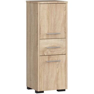 AKORD Eichen Badezimmer Schrank - Modern 2-Türen, 1-Schublade - 85cm AKORD Eichen Badezimmer Schrank - Modern 2-Türen, 1-Schublade - 85cm