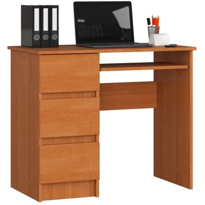 AKORD Eiche Computertisch - 3 Schubladen, Tastaturablage AKORD Eiche Computertisch - 3 Schubladen, Tastaturablage