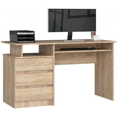Scrivania AKORD Quercia - 3 Cassetti, Mensola Aperta, Risparmio di Spazio Scrivania AKORD Quercia - 3 Cassetti, Mensola Aperta, Risparmio di Spazio