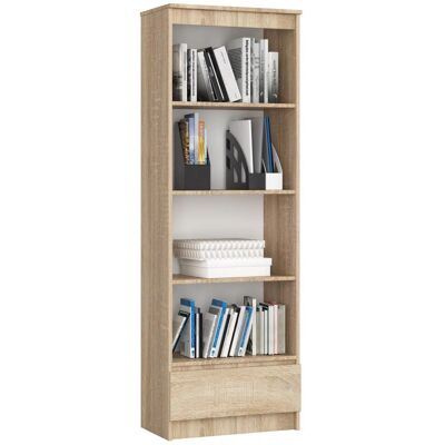 AKORD Estantería Oficina - Moderna 60cm con Cajón y Estantes AKORD Estantería Oficina - Moderna 60cm con Cajón y Estantes