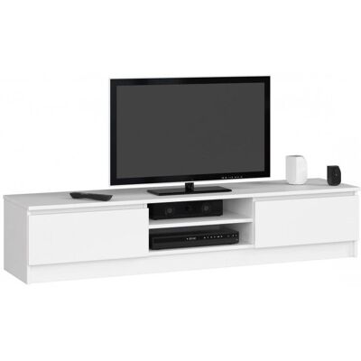 AKORD Weißes TV-Schrank - 160cm, 2 Schränke, Regale - TV-Möbel AKORD Weißes TV-Schrank - 160cm, 2 Schränke, Regale - TV-Möbel