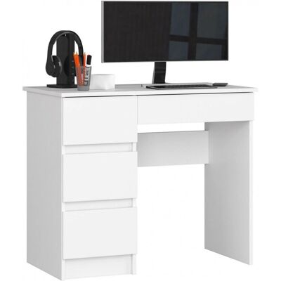 AKORD Weißer A-7 Computertisch mit 4 Schubladen AKORD Weißer A-7 Computertisch mit 4 Schubladen
