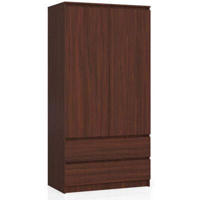 Armario AKORD Wenge S90 - 2 Puertas, 2 Cajones - 90x180cm Armario AKORD Wenge S90 - 2 Puertas, 2 Cajones - 90x180cm