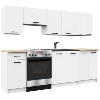 Set de Cocina Olivia 240cm Blanco - Modular y Duradero Set de Cocina Olivia 240cm Blanco - Modular y Duradero