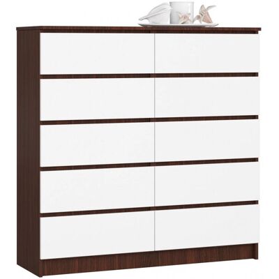 AKORD - K120 - Wengé - Weiß - Kommode AKORD - K120 - Wengé - Weiß - Kommode