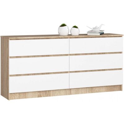 AKORD Marke OP0LK-1DABBIA006 Moderner 6-Schubladen-Kommode - Möbel AKORD Marke OP0LK-1DABBIA006 Moderner 6-Schubladen-Kommode - Möbel