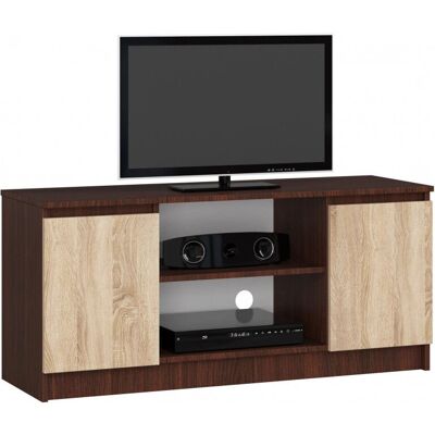 TV-huonekaluu AKORD Wenge - Piilokytkentäkaapelin hallinta - 120x55x40cm TV-huonekaluu AKORD Wenge - Piilokytkentäkaapelin hallinta - 120x55x40cm