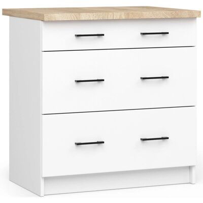 AKORD Keittiökaappi - Valkoinen - 80cm - Modulaarinen Muotoilu AKORD Keittiökaappi - Valkoinen - 80cm - Modulaarinen Muotoilu