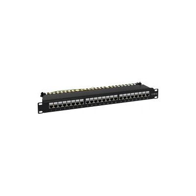 Panel de conexión Alantec PKL001 - 24 puertos, negro, 1U Panel de conexión Alantec PKL001 - 24 puertos, negro, 1U