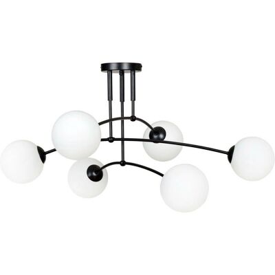 Emibig Lighting Pregos Globo Nero Plafoniera Emibig Lighting Pregos Globo Nero Plafoniera