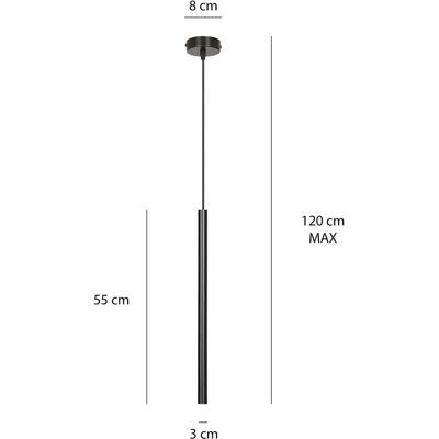 Emibig Selter Czarna Smukła Lampa wisząca - Lampa sufitowa Emibig Selter Czarna Smukła Lampa wisząca - Lampa sufitowa