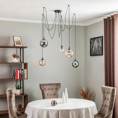 EMIBIG LIGHTING Glassy 5-Leuchten Pendellampe EMIBIG LIGHTING Glassy 5-Leuchten Pendellampe
