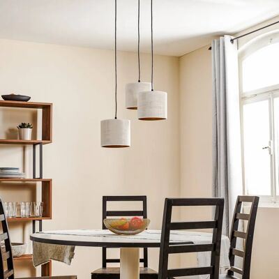 Emibig Hilde Hanglamp - Verstelbaar 3x60W E27 Wit/Gold Emibig Hilde Hanglamp - Verstelbaar 3x60W E27 Wit/Gold