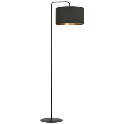 Emibig Lighting Hilde Czarna lampa podłogowa - Tkaninowy abażur, E27, 150cm Emibig Lighting Hilde Czarna lampa podłogowa - Tkaninowy abażur, E27, 150cm