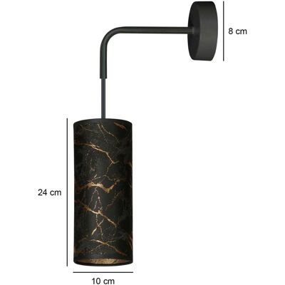 Lampada da parete Emibig Lighting Karli - Dimmabile, Nera, Acciaio & Tessuto Lampada da parete Emibig Lighting Karli - Dimmabile, Nera, Acciaio & Tessuto
