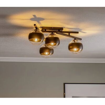 Emibig Czarna Globowa Lampa Sufitowa - E14, 4x Emibig Czarna Globowa Lampa Sufitowa - E14, 4x