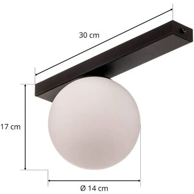 Czarna lampa sufitowa Globe od Emibig z białymi kloszami - Lampa sufitowa Czarna lampa sufitowa Globe od Emibig z białymi kloszami - Lampa sufitowa