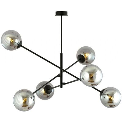 Emibig Lighting Lineare Schwarze Mehrarm-Deckenleuchte - Deckenlampe Emibig Lighting Lineare Schwarze Mehrarm-Deckenleuchte - Deckenlampe