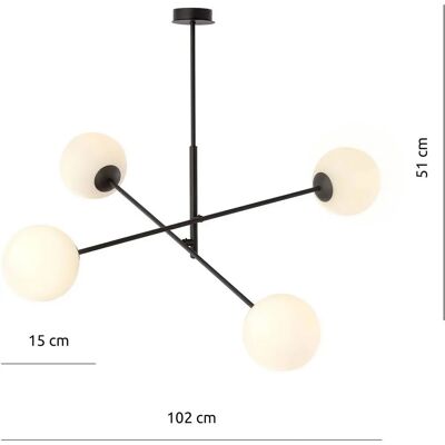 Emibig Lighting Linear Schwarze Mehrarm-Pendelleuchte - Deckenlampe Emibig Lighting Linear Schwarze Mehrarm-Pendelleuchte - Deckenlampe