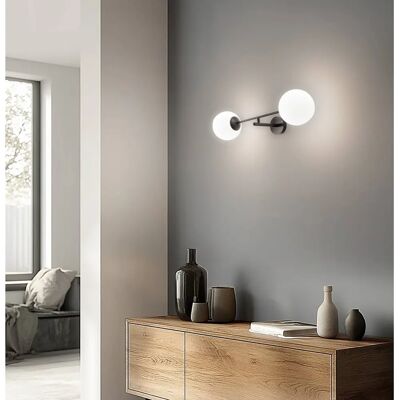 Emibig Lighting Lineare Wandleuchte - Modern, Schwarz, E14, 57cm Emibig Lighting Lineare Wandleuchte - Modern, Schwarz, E14, 57cm