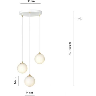 Lampa wisząca Emibig Royal 1244/3 - Nowoczesny Minimalizm Lampa wisząca Emibig Royal 1244/3 - Nowoczesny Minimalizm