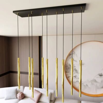 EMIBIG Gouden Hanglamp 9 Licht Modern Ontwerp EMIBIG Gouden Hanglamp 9 Licht Modern Ontwerp