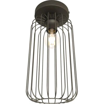 Emibig Zwarte Stalen Kooi LED Plafondlamp - Plafondlamp Emibig Zwarte Stalen Kooi LED Plafondlamp - Plafondlamp