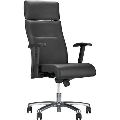 Kaiserkraft Forgófotel - Silla giratoria de oficina de cuero con apoyabrazos Kaiserkraft Forgófotel - Silla giratoria de oficina de cuero con apoyabrazos