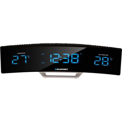 Cyfrowy zegar radiowy Blaupunkt CR12BK - Podwójny alarm, czujnik temperatury Cyfrowy zegar radiowy Blaupunkt CR12BK - Podwójny alarm, czujnik temperatury